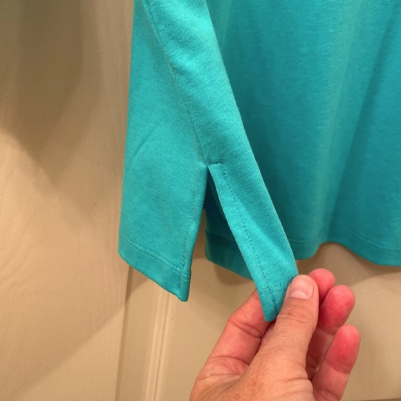 Alfred Dunner Top Jersey 3/4 Sleeve Green/Blue WM SZ S Petite Rhinestones 🥰 - Picture 7 of 12